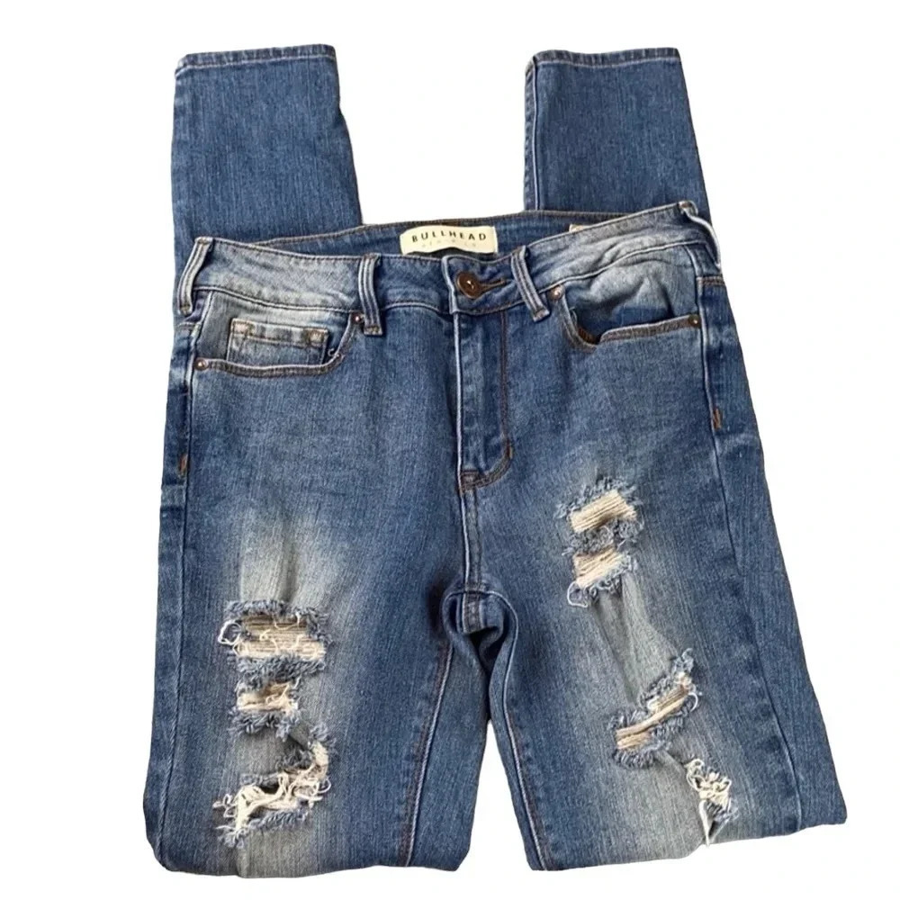 Bullhead Denim High Rise Skinniest Distressed Jean - Picture 2 of 9